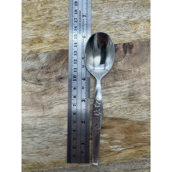 VTG Noritake Wild Ivy Stainless TeaSpoon 6in Flatware Japan 18/8 NTK Set Of 3 - Picture 5 of 5